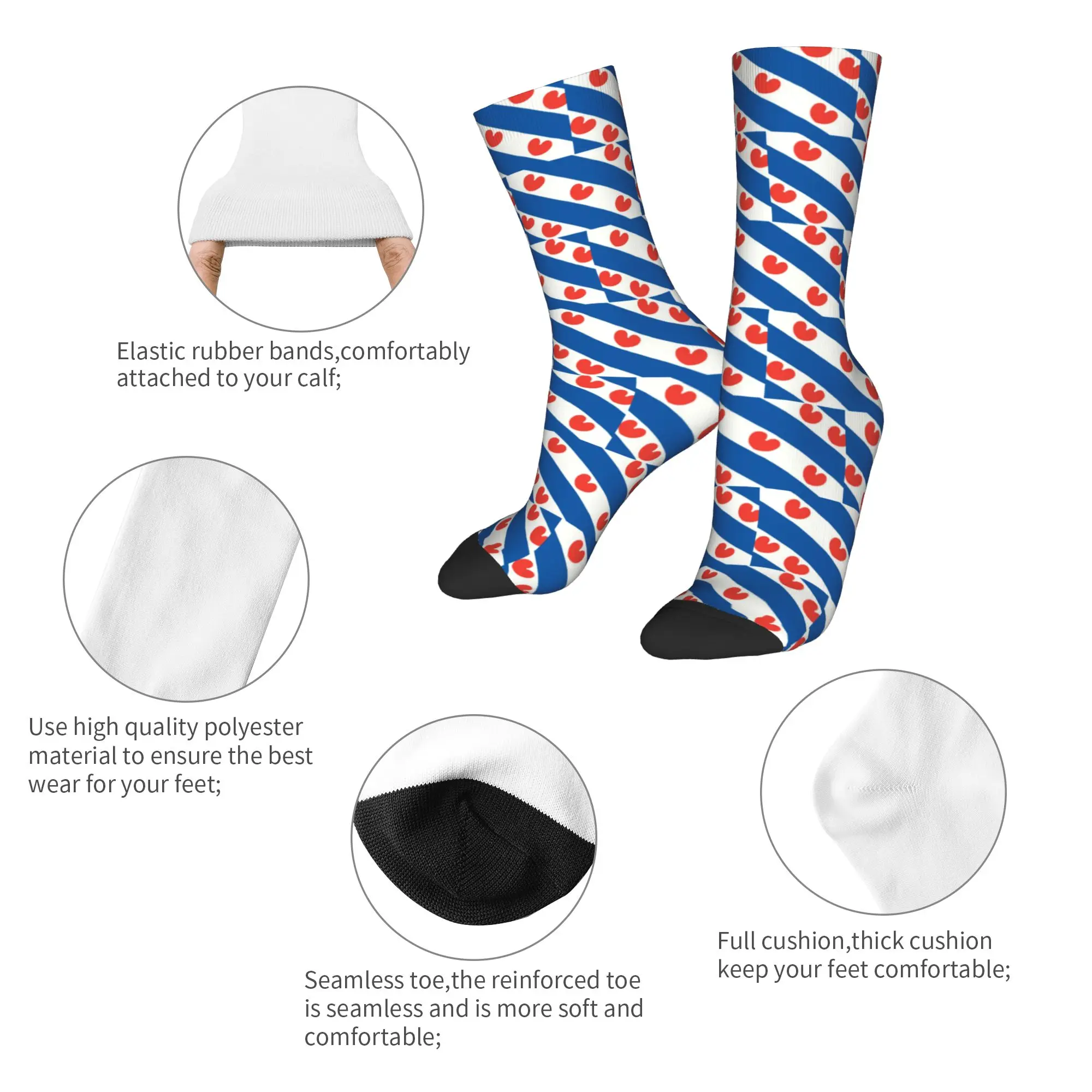 맞춤 제작된 프리스란트 국기 디자인 남성용 크루 삭스, - Dress Sock Men 리뷰 및 가격