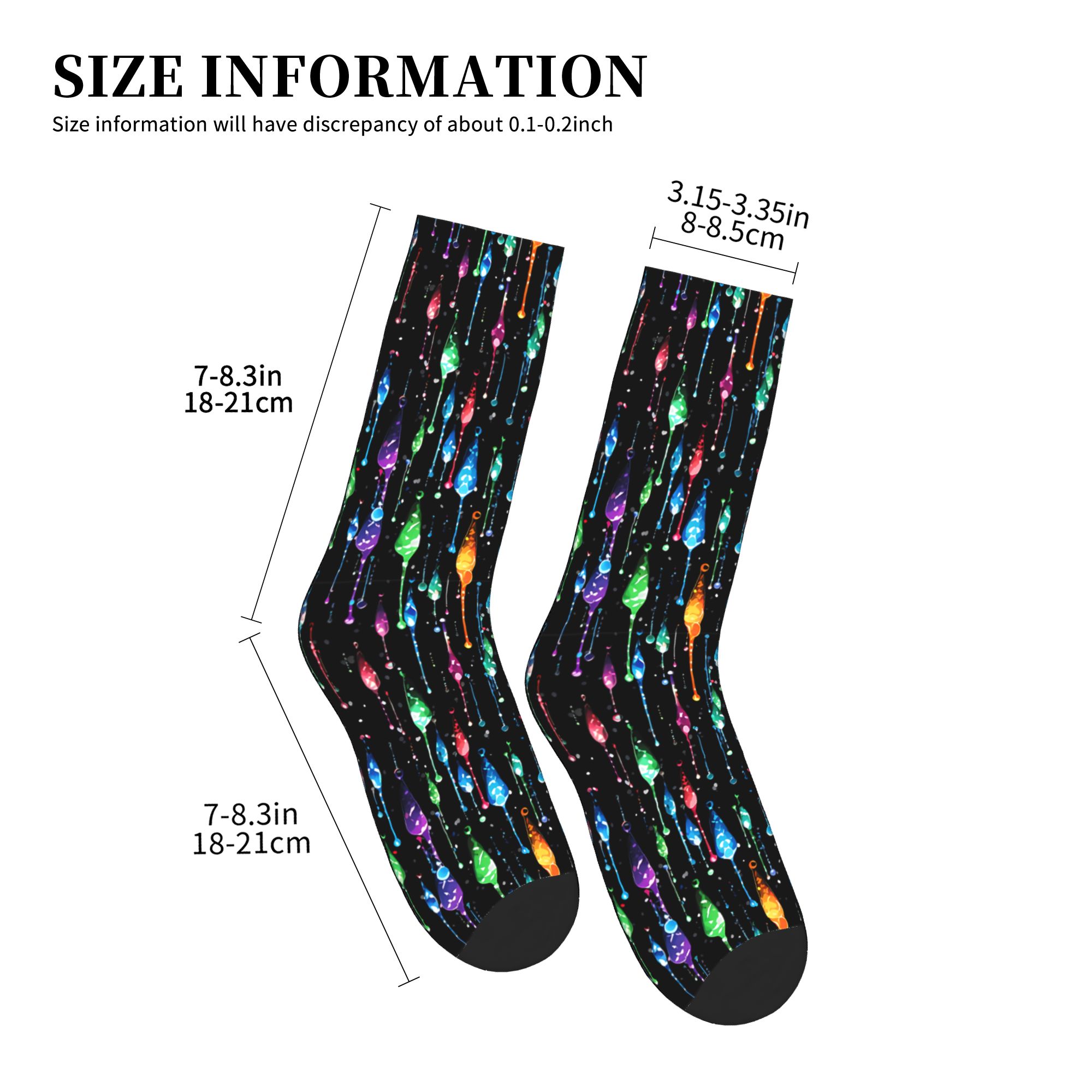 물방울 무지개 액체 패턴 드레스 양말 남성용 여성용 따 - Dress Sock Men 리뷰 및 가격